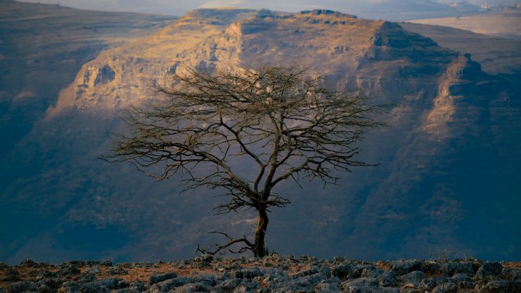 Paisaje de mesetas y precipicios en los montes Simien, en el norte de Etiopía