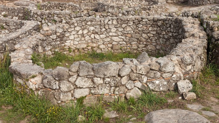 Desembocadura del río Miño y el pueblo de A Guarda vistos desde el monte Santa Trega
